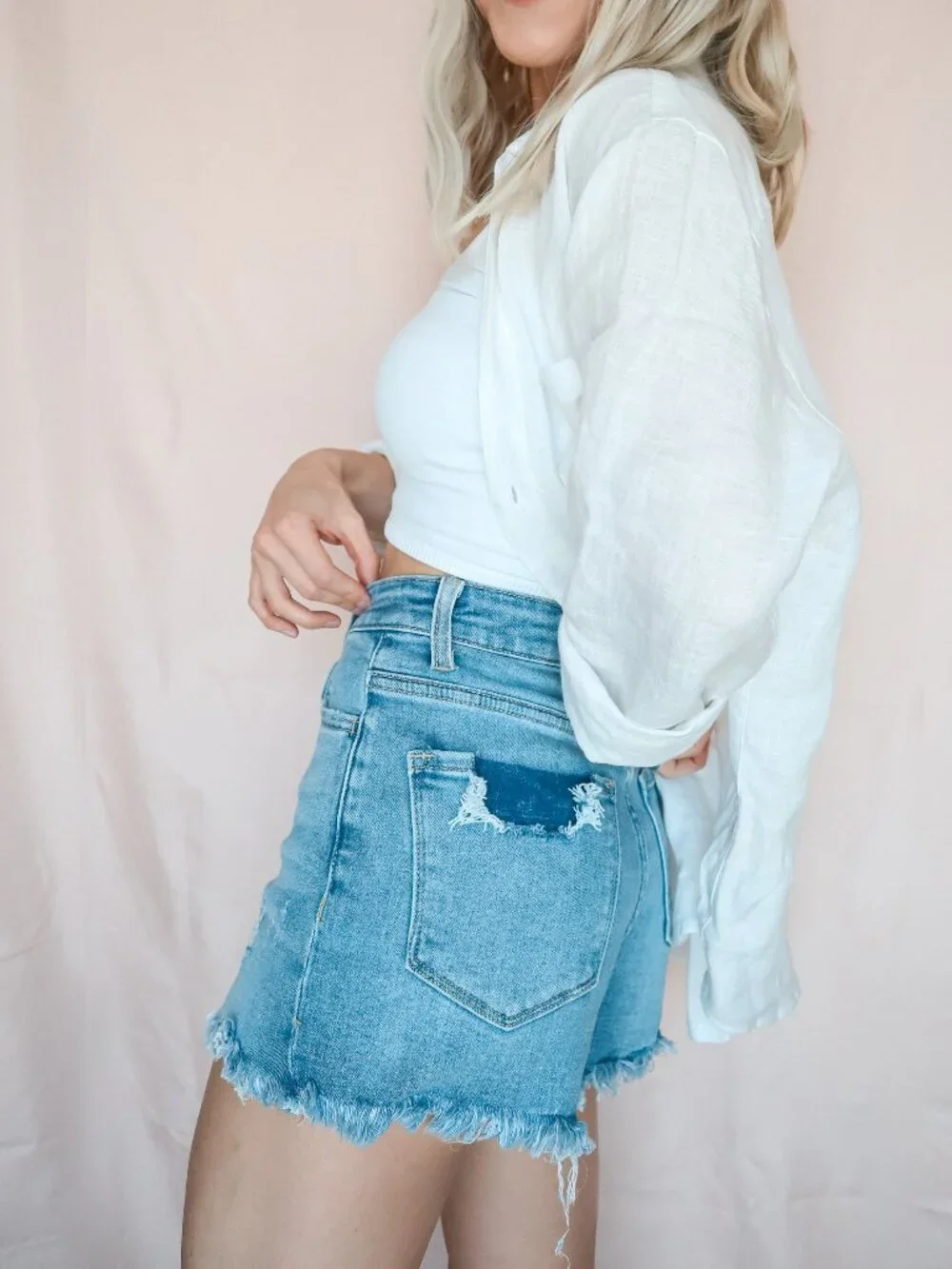 Vervet Distressed Denim Shorts